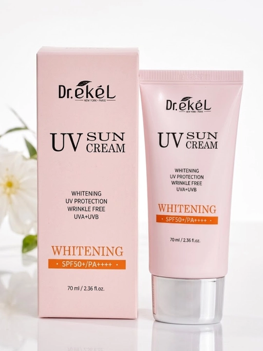 Dr. Ekel UV Sun Cream Whitening SPF50+/PA++++ yuz uchun quyoshdan himoya kremi, 70 ml - 