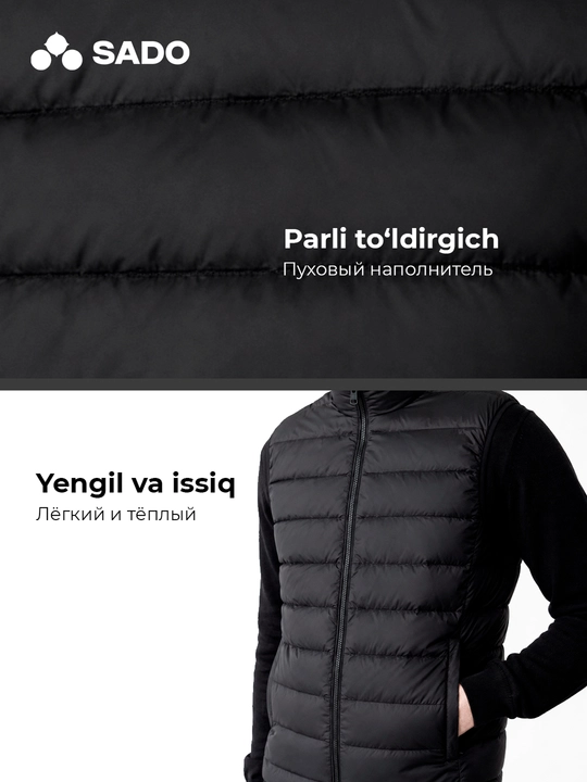 Erkaklar uchun SADO engil paxmolli jilet qopchasi bilan