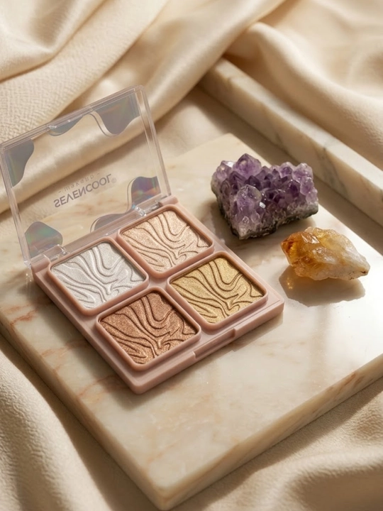 SEVENCOOL Professional 3D Makeup Face Kit yuz uchun haylayter, paletka - 