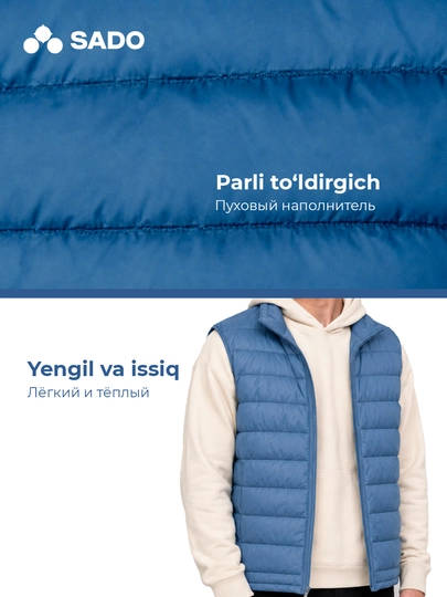 Erkaklar uchun SADO engil paxmolli jilet qopchasi bilan