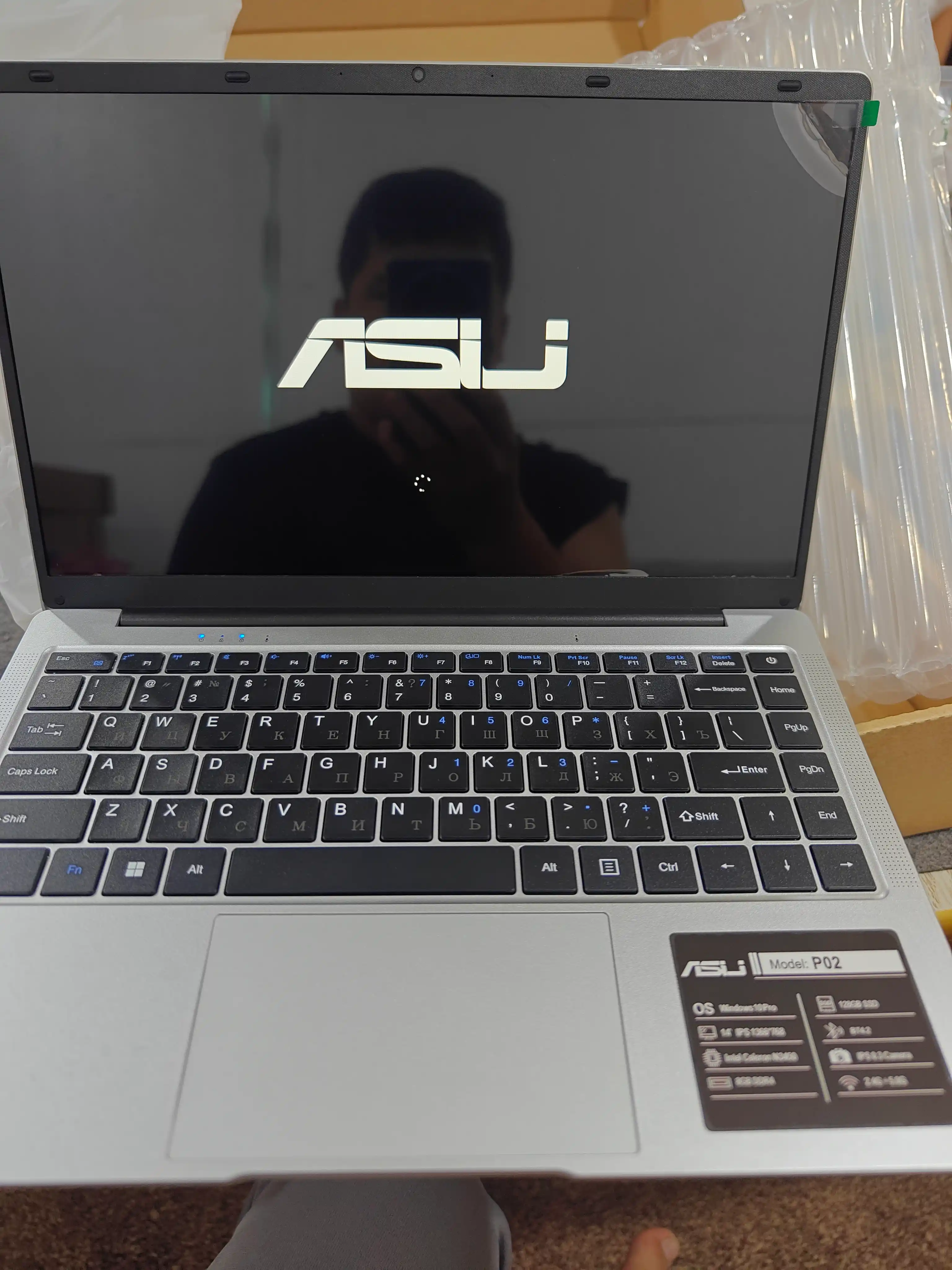 Ноутбук ASIJ P02 14″ IPS, Intel Celeron N3450, 6 ГБ DDR4, SSD 128 ГБ, Windows 10 Pro, офис