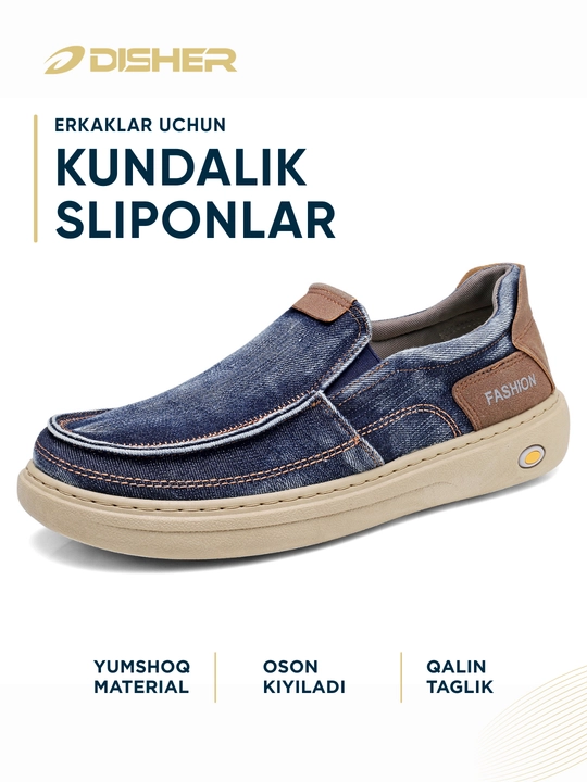 Erkaklar sliponlari, DenimEase, erkaklar oyoq kiyimi, kuzgi jinsi mokasinlar, 39-44