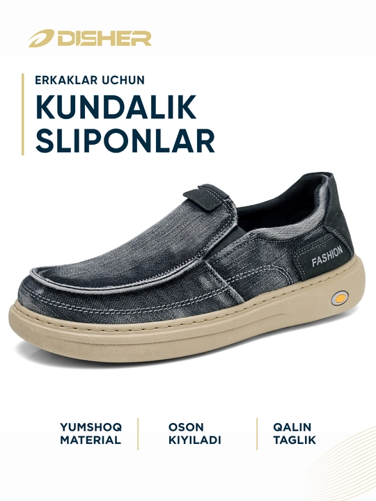 Erkaklar sliponlari, DenimEase, erkaklar oyoq kiyimi, kuzgi jinsi mokasinlar, 39-44
