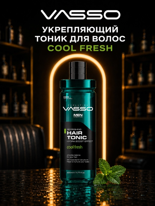 Мужской восстанавливающий тоник для всех типов волос VASSO Revitalizing
