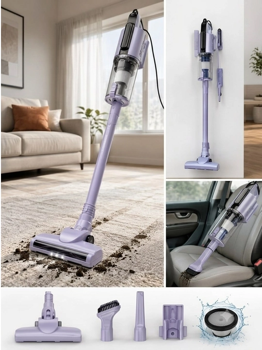 Pelisos,vertikal pelisos, Uakeen 1500 W, gilam, divan, avtomobil va pol tozalash+2 nasadka - 