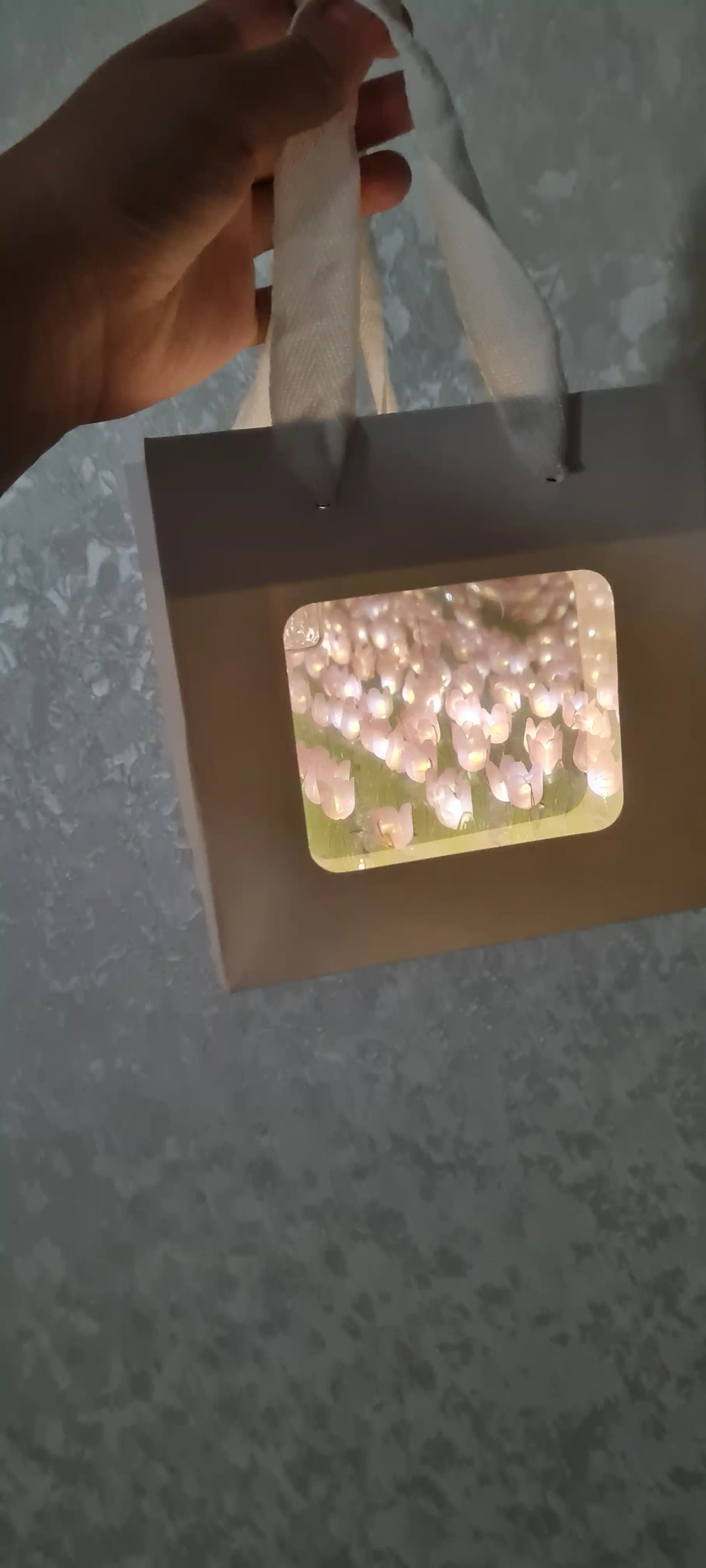 Chiroq kubi 3D LED cheksiz lolalar tungi yorug'lik oynasi bolalar uchun sovg'asi