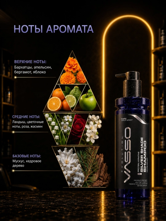 VASSO Silver Shampoo — oq va och rangli sochlar uchun shampun