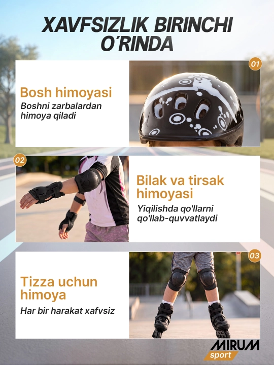 Роликовые коньки Mirum Sport, детские ролики для девочек и мальчиков