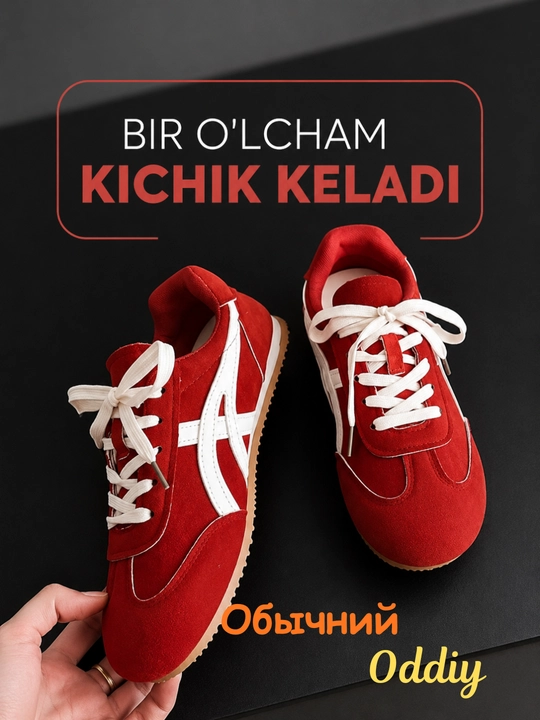 Ayollar krossovkasi to‘rt xil rangda, bir o‘lcham kattaroq oling - 