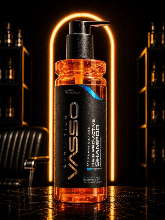 Мужской шампунь против выпадения волос VASSO Hair Pro Active