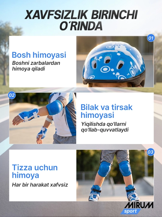 Rolikli konkilar himoya bilan, qizlar, bolalar va kattalar uchun