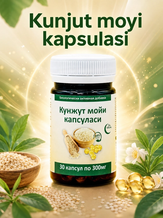 Кунжутное масло, 300 мг, 30 капсул, "Источник Кальция" - 