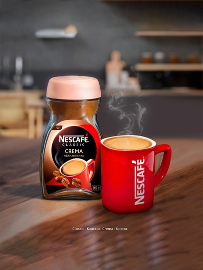 NESCAFÉ Classic Crema qahva tabiiy eriydigan kukuni, 95 g