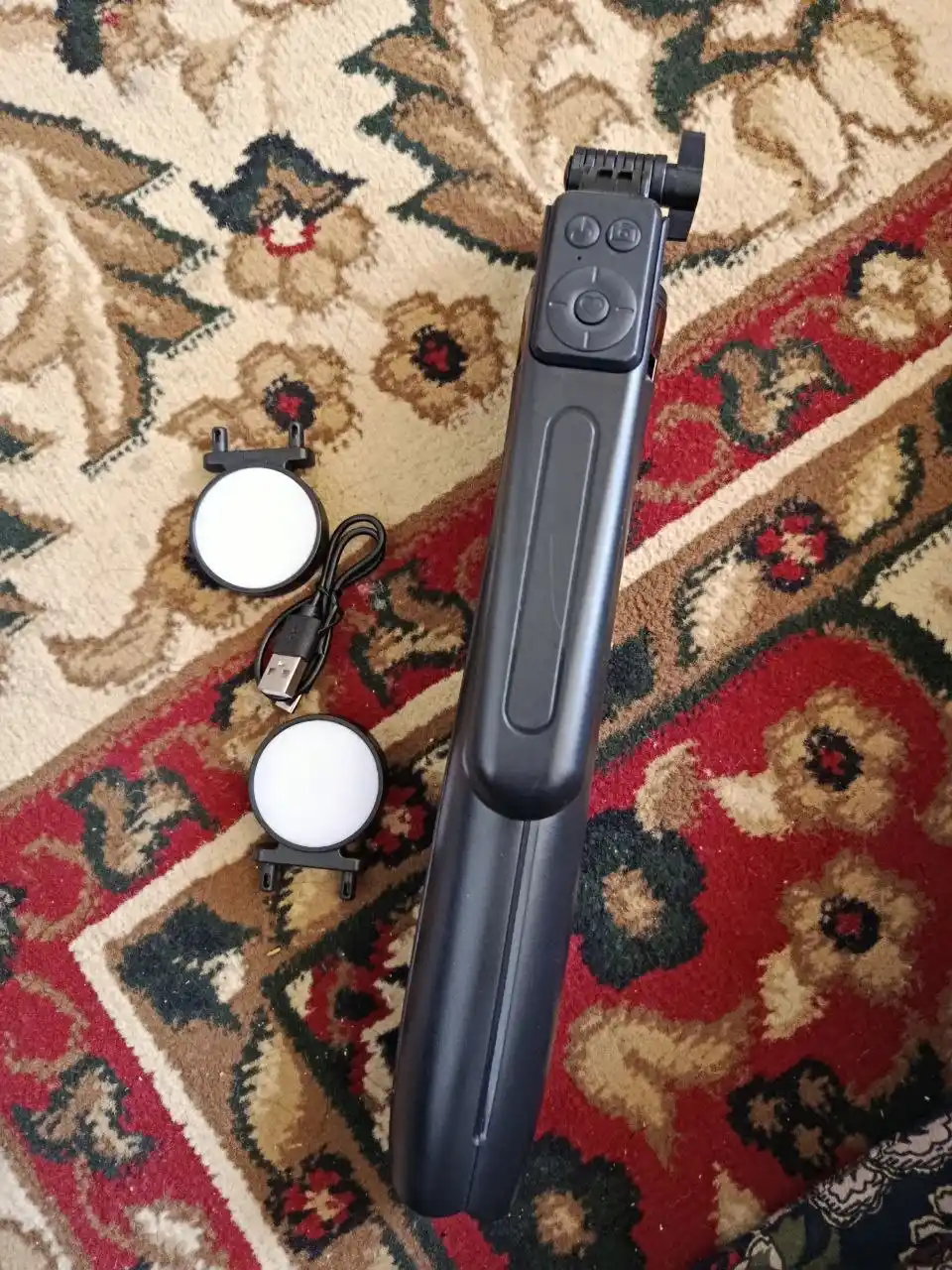 Shtativ telefon, 180 sm 9 tasi 1 da, 2ta LED chiroq & Bluetooth: monopod, selfi tayoqchasi
