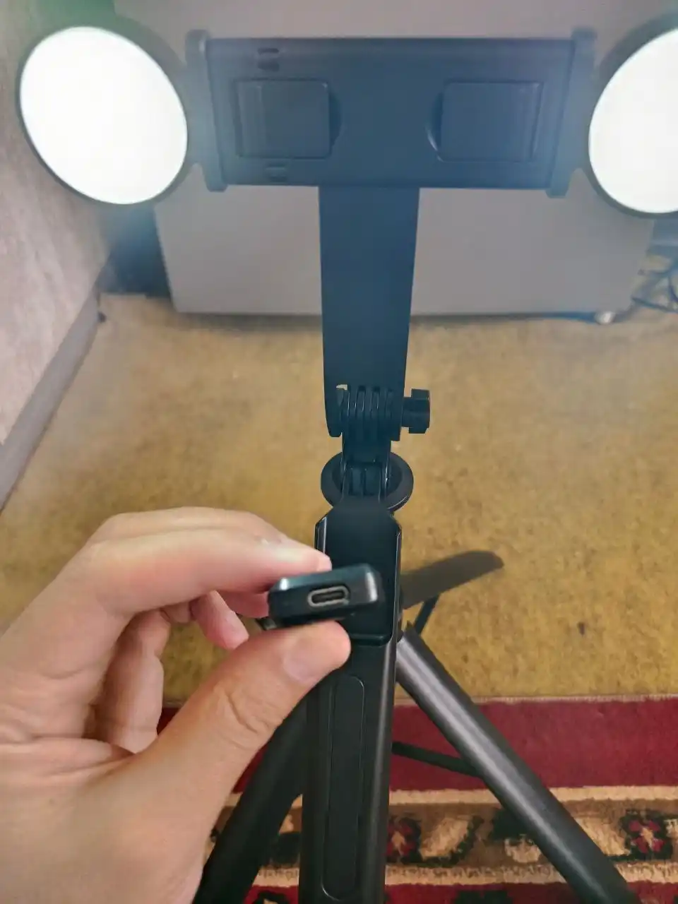 Shtativ telefon, 180 sm 9 tasi 1 da, 2ta LED chiroq & Bluetooth: monopod, selfi tayoqchasi