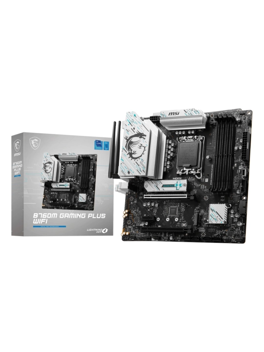 Ona plata MSI B760M GAMING PLUS WIFI, LGA 1700, DDR5, microATX, Wi-Fi - 