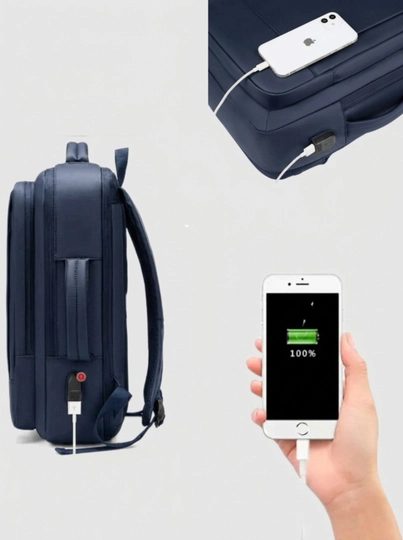 Universal sumka-ryukzak transformer, 5 sm ga kengayadigan kenglik, noutbuk uchun, USB port