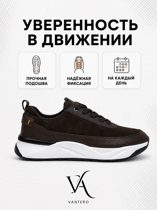 Мужские кроссовки VANTERO, повседневные, лёгкие, спортивный стиль, размеры 39–45