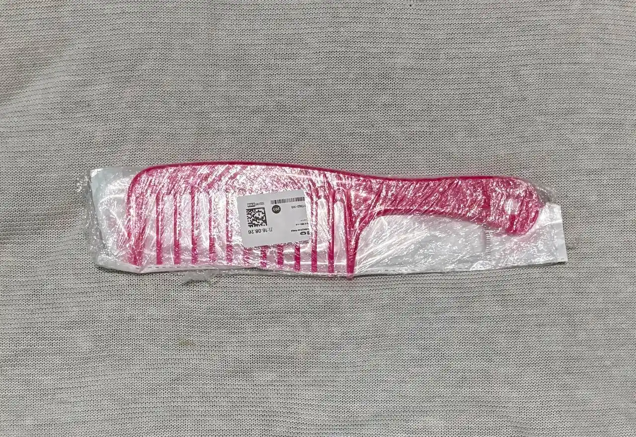 Nam va quruq sochlar uchun siyrak tishli plastik taroq, osonlik bilan yechilishi uchun