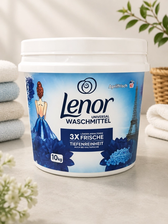 Lenor Universal Waschmittel — barcha turdagi kiyimlar uchun kir yuvish kukuni, 10 kg - 