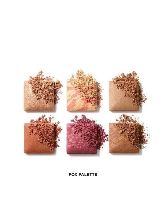 Ayollar va qizlar uchun 4 ta 1 da paletka: upa, rumyana, haylayter va bronzer, 1,4 g × 6