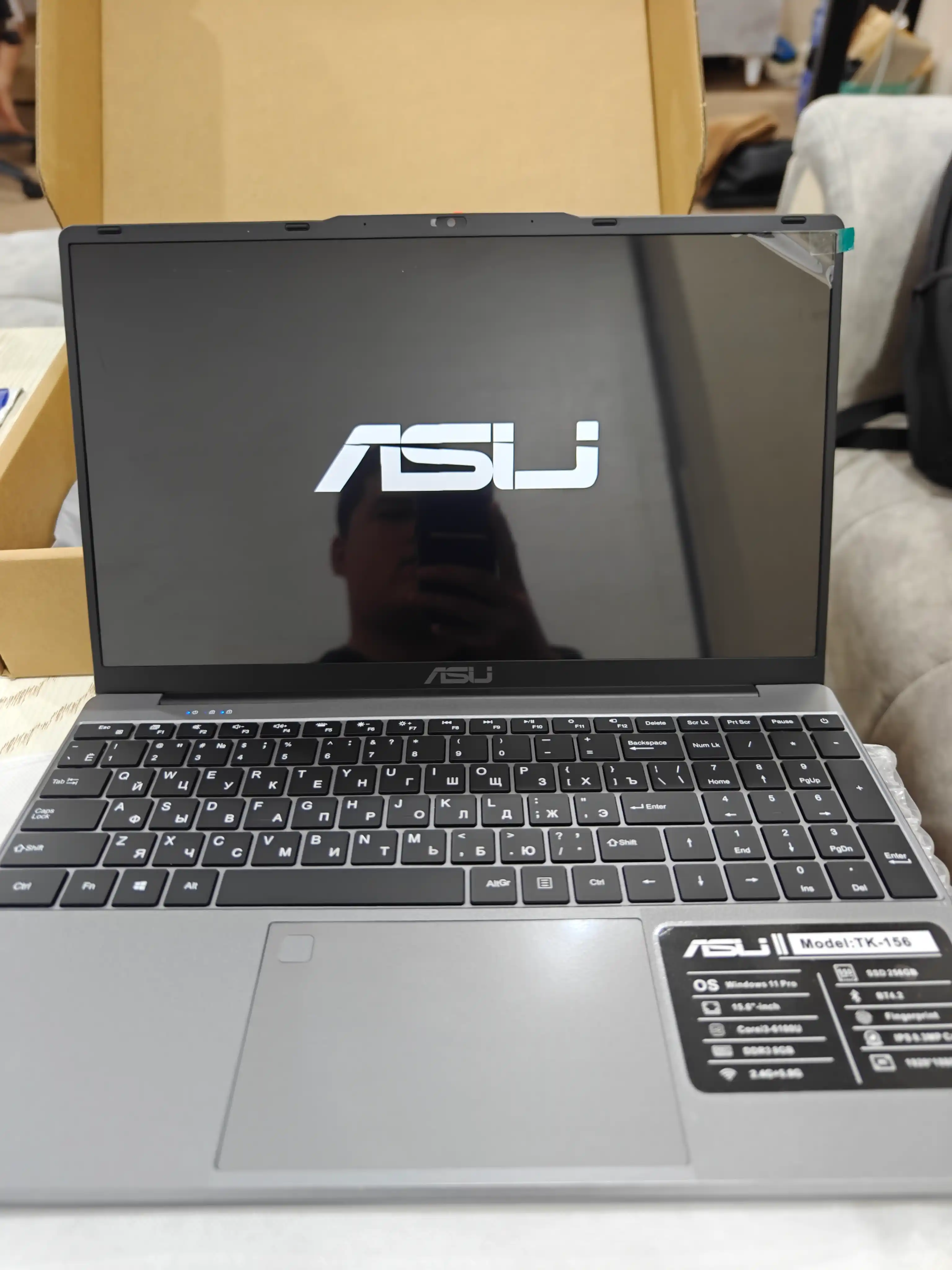 Ноутбук ASIJ TK-160U 15.6" FHD IPS, Core i3-6100U, 8ГБ/256ГБ SSD, Windows 11 Pro