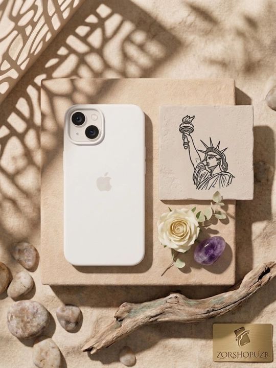 Силиконовый чехол для iPhone с логотипом Apple - 