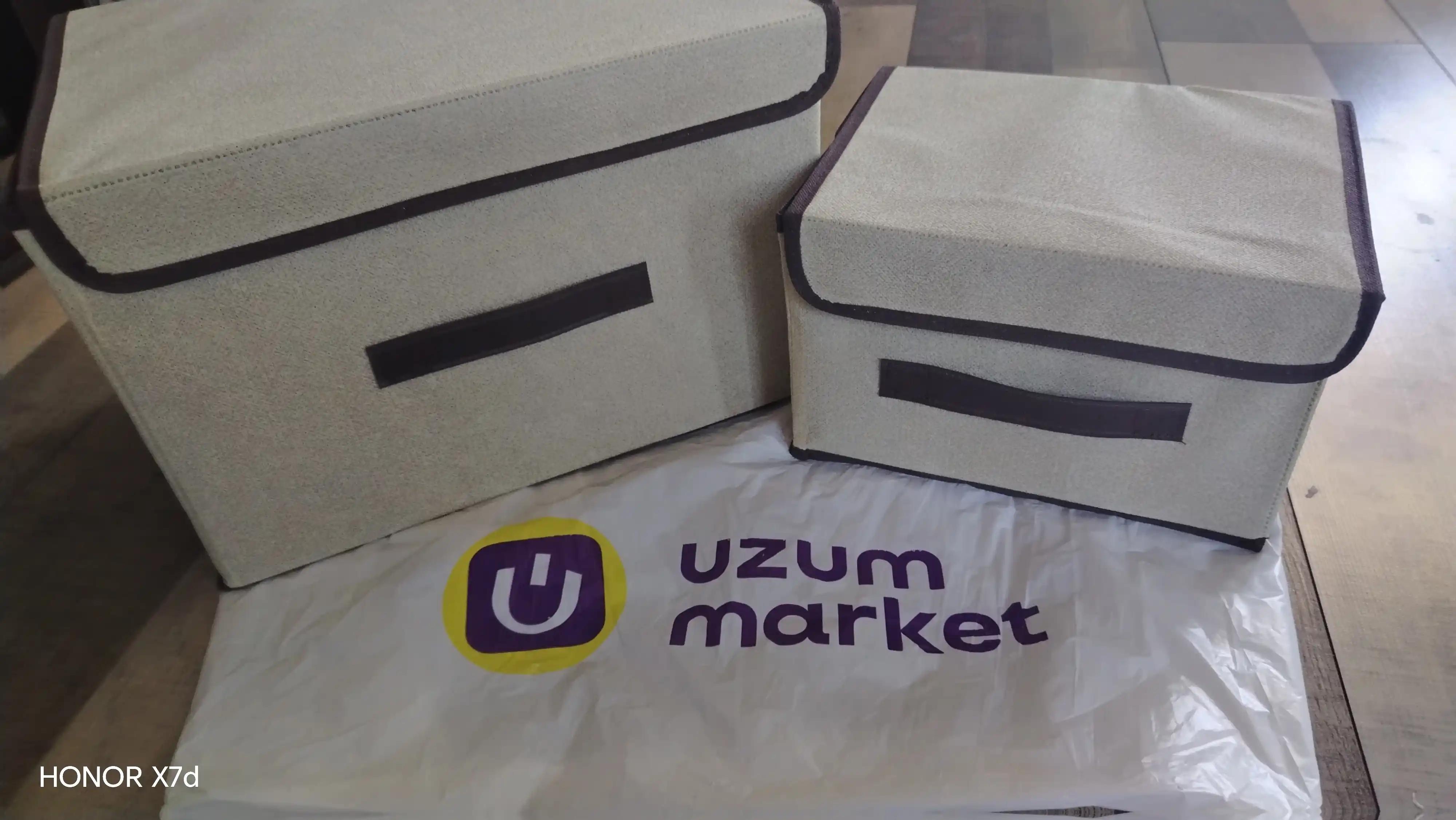 Mato kiyim saqlash organayzeri, qopqoqli, katta va kichik komplekt, buklanadigan