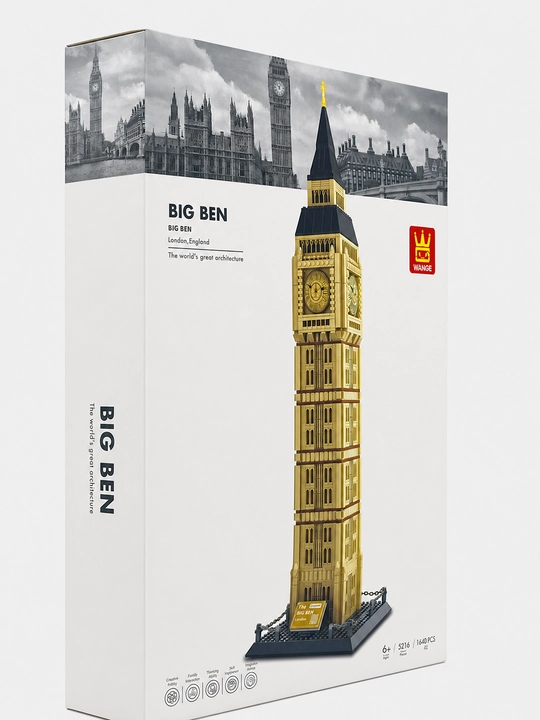 WANGE Big Ben 5216 konstruktor, 1640 detal, London arxitekturasi