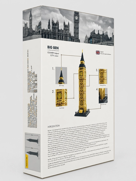 WANGE Big Ben 5216 konstruktor, 1640 detal, London arxitekturasi