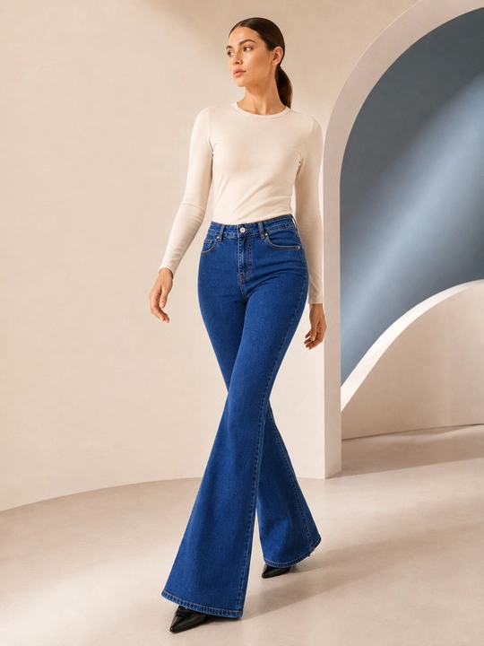 Брюки джинсовые Denim Mood синий, женская одежда