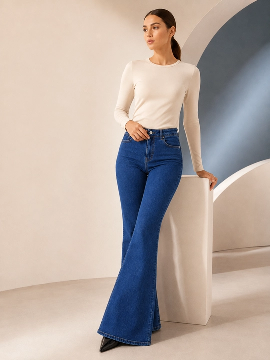 Брюки джинсовые Denim Mood синий, женская одежда