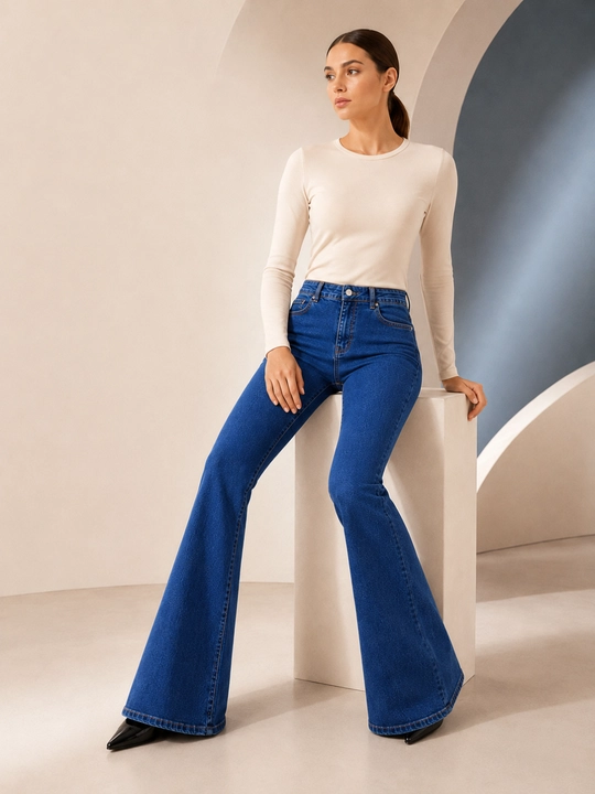 Брюки джинсовые Denim Mood синий, женская одежда