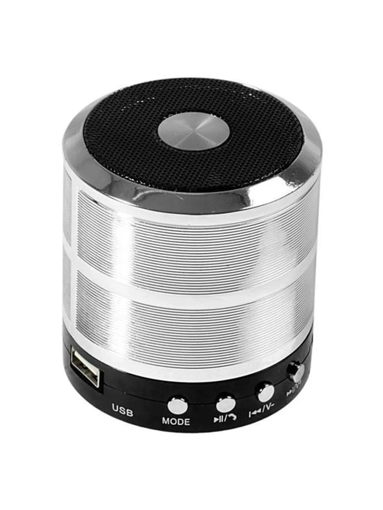 WS-887 Bluetooth Kolonka Simsiz Karnay FM Radio USB TF AUX Portativ Dinamik Qora
