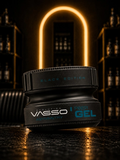 Файбер-гель для волос VASSO Asymmetry, экстрасильная фиксация, яркий блеск