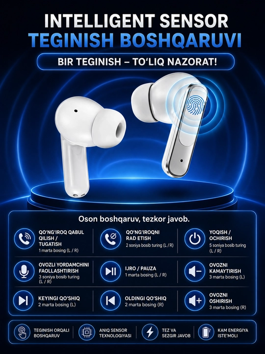 Беспроводные Bluetooth наушники E100 TWS с Bluetooth 5.3 и кейсом