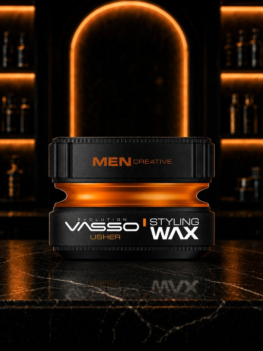 Воск для волос VASSO Aqua Wax Usher, средняя фиксация, естественный блеск