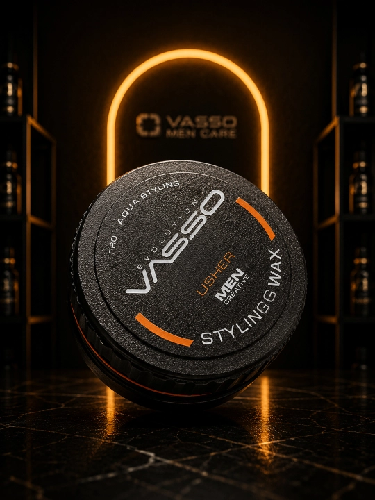 Воск для волос VASSO Aqua Wax Usher, средняя фиксация, естественный блеск
