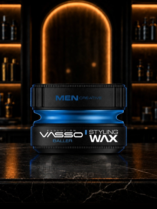 Воск для волос VASSO Aqua Wax Baller, сильная фиксация, мокрый эффект