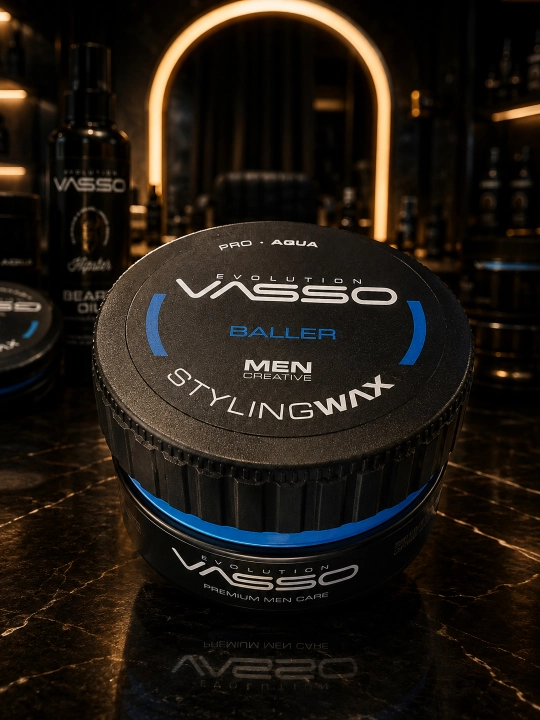 Воск для волос VASSO Aqua Wax Baller, сильная фиксация, мокрый эффект