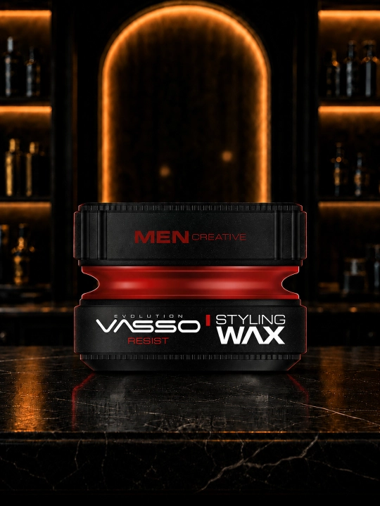 Воск для волос VASSO Aqua Wax Resist, сильная фиксация, естественный блеск
