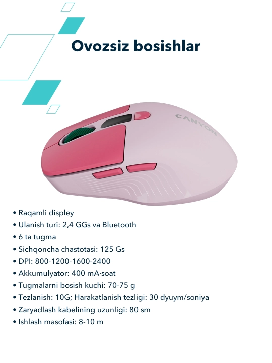 Simsiz sichqoncha kompyuter uchun CANYON MW-26