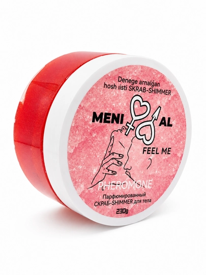 MENI AL Feel Me tana uchun parfyumlangan shakarli skrab-shimmer, 230 g