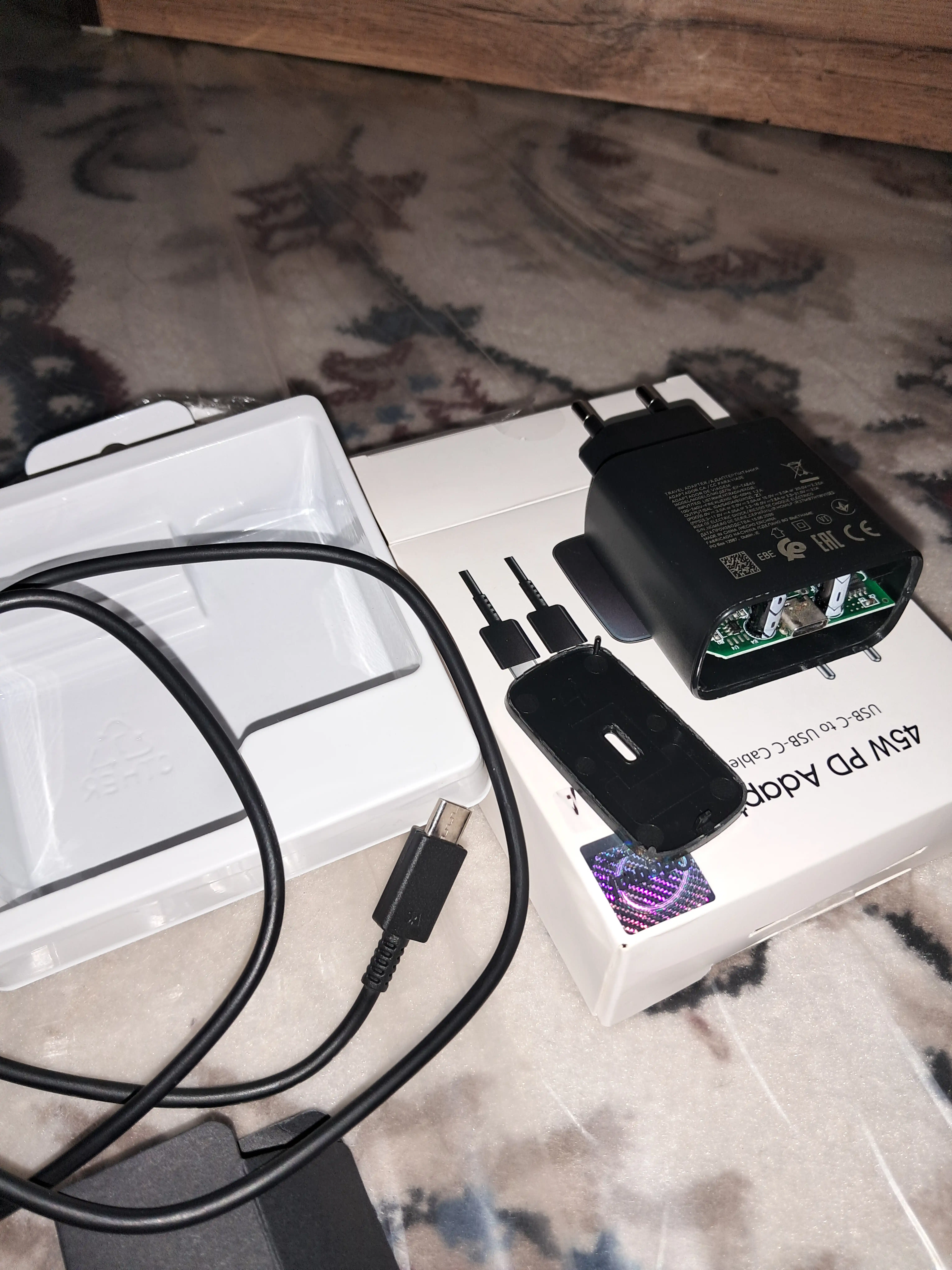 Зарядное устройство 45/120 Вт PD, USB-C, с кабелем 5A/6A – для Samsung и Xiaom
