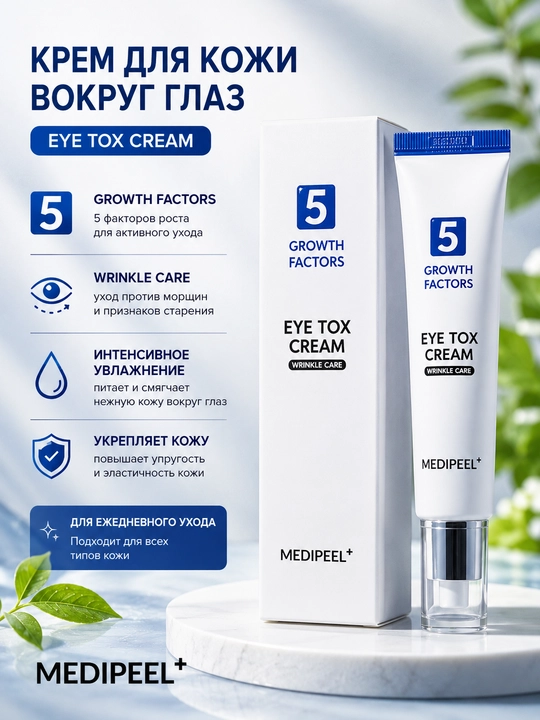 Medi-Peel Eye Tox Cream крем для кожи вокруг глаз, уход против морщин и заломов для ухода - 