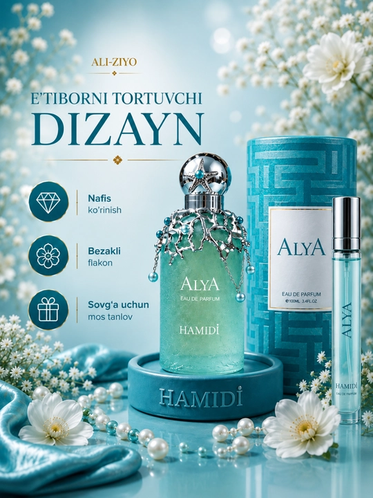 Ayollar atiri Hamidi Maysara, parfyumlangan suv