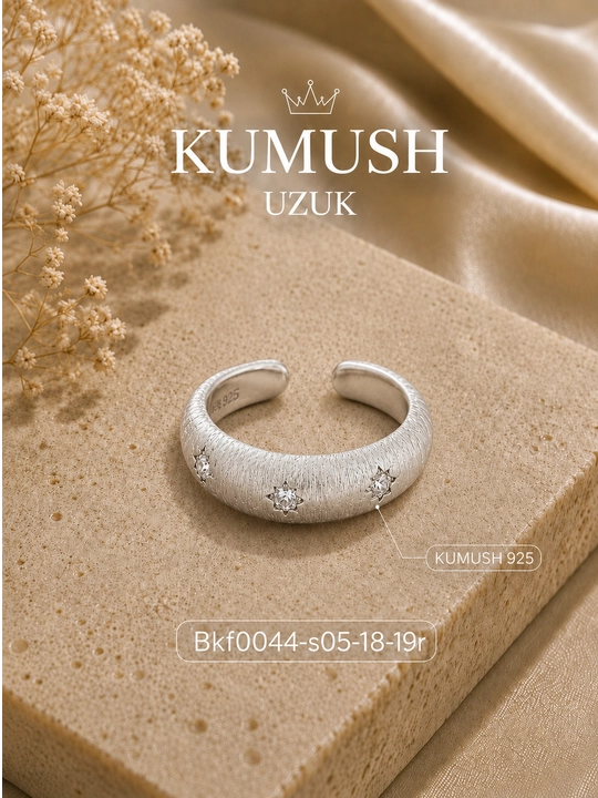 925 probali kumush uzuk ayollar uchun, 10 xil modelda - 
