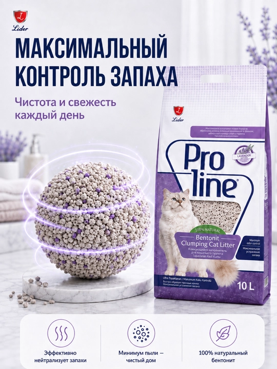 Proline bentonit toldiruvchi lavanda hidi bilan, 8,5 kg