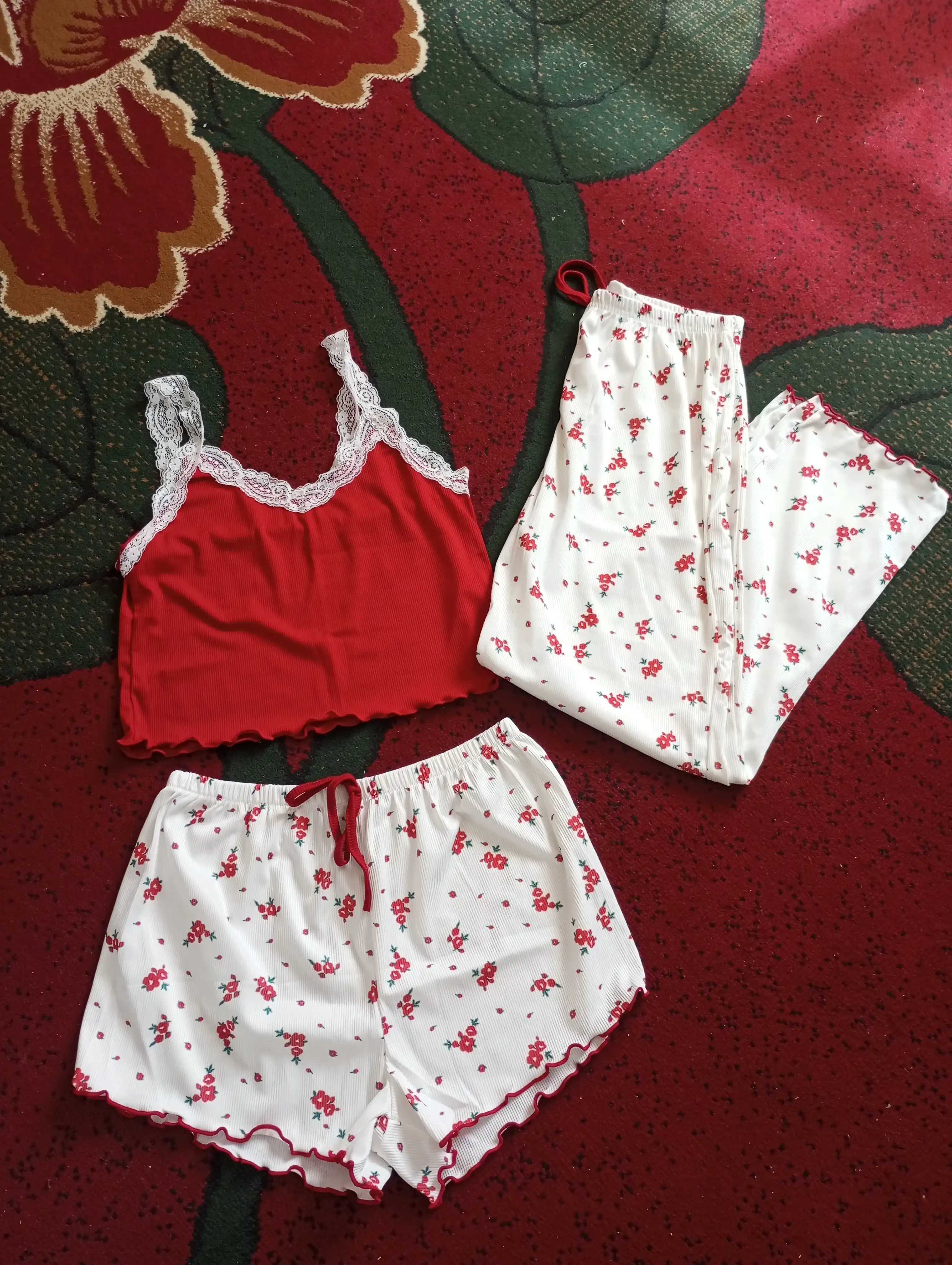 Ayollar pijamasi, 3 tasi 1 da, paxta, nafas oluvchi
