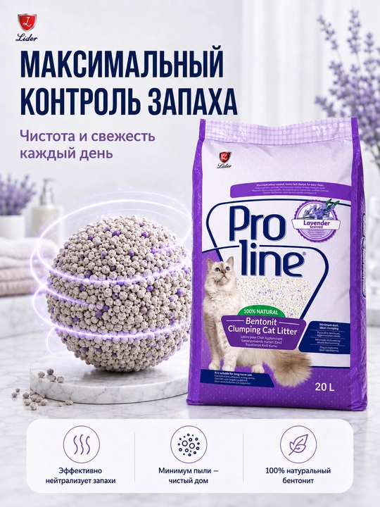 Proline  вentonit plomba moddasi, lavanda aromati bilan 17 kg